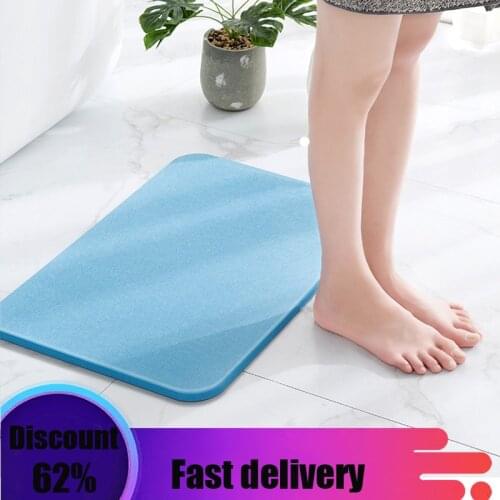 Anti-Slip Diatomite Mud Bath Mat Absorbent Bathroom Carpet Washable Rug Toilet Floor Mat Shower Bath Mats Quick-drying Foot Pad