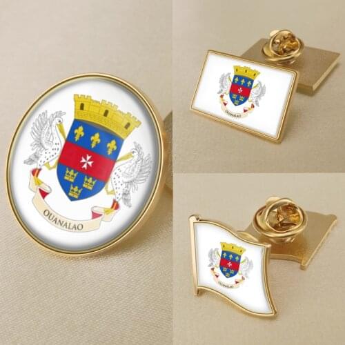 Saint Barthelemy of France Flag Brooch Badges Lapel Pins
