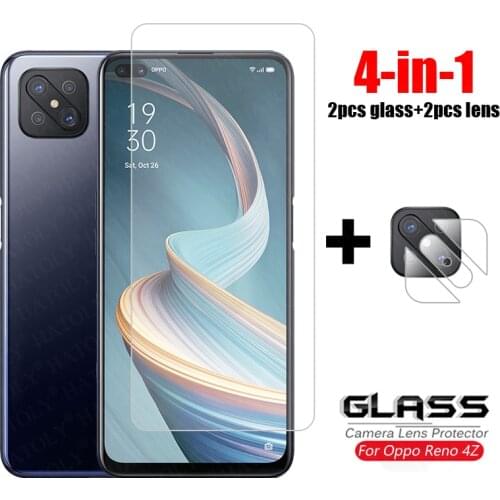Glass on Reno 4Z Tempered Glass For Oppo Reno 5 Lite 5F 5K 5Z Reno2 Z 2Z 2F 3 4 SE Ace 2 HD Phone Screen Protector Camera Glass