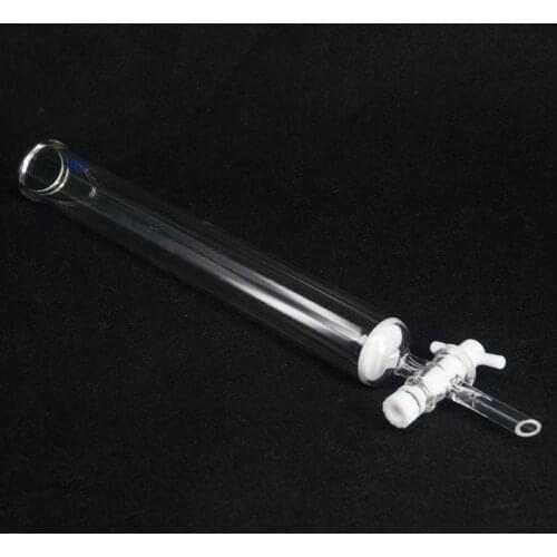 40x300mm Diam x Length Glass Chromatography Column PTFE Stopcock Ground Cone