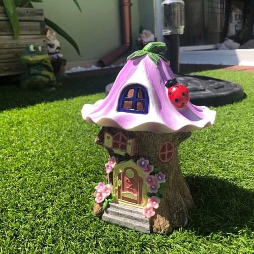 LED Light Multi Craft Miniature Fairy House Solar Powered Outdoor Decor LED Garden Light Yard Walkway Decoration Led Light