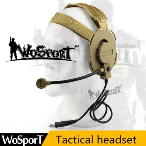 Head-mounted tactical headset against CS in the field headset compatible with walkie-talkies Tactical communication equipment