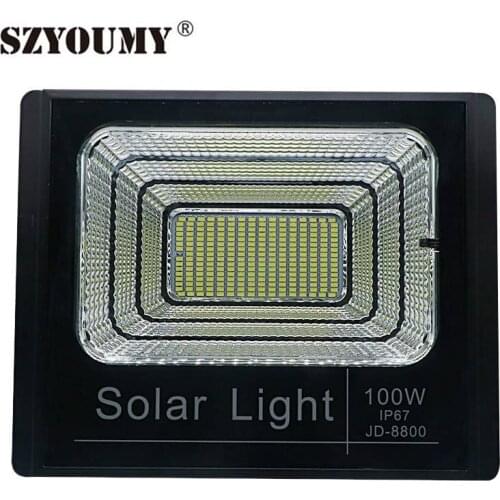 SZYOUMY High Bright IP67 Waterproof Solar powered flood light 40w 60w 100w Outdoor Garden lighting