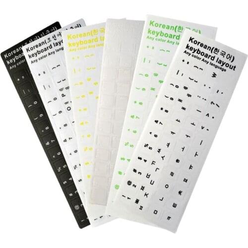 High Quality! 50pc/lot Korean keypad label stickers, Eco-environment Plastic Korean keyboard stickers for Laptop/computer