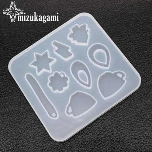 Jewelry Tool Synthesis Silicone Mold Round Oval Square Drop Pendant Earring Charms Handmade Craft Decoration Epoxy Resin Mold