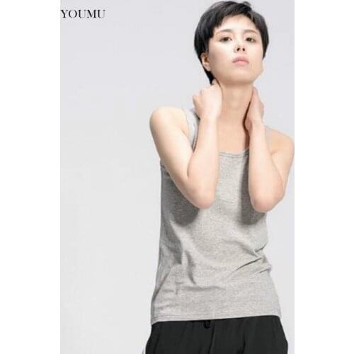 Womens Tomboy Lesbian Vest Tank Top Undershirt Breast Chest Binder Flat FTM S-5XL Briefcase Breast Intimates Corset 912-A396