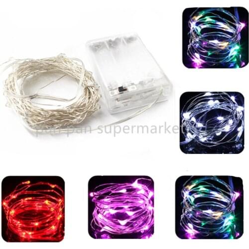 10M 5M 100 50 LED 3XAA Battery LED String Lights for Xmas Garland Party Wedding Decoration Christmas Tree Flasher Fairy Lights