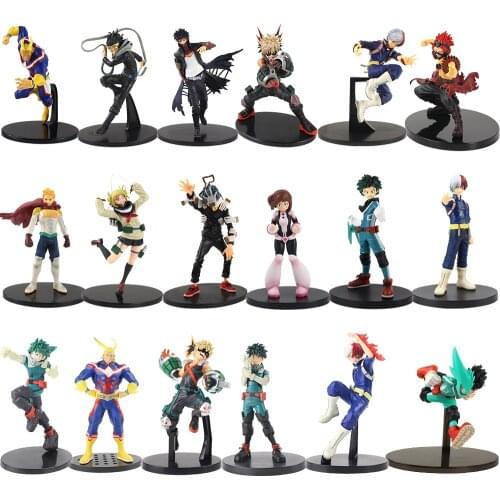 13-25cm Anime My Hero Academia Lzuku Midoriya Shouto Todorok Katsuki Bakugou Million All Might PVC Action Figure Model Toy Doll