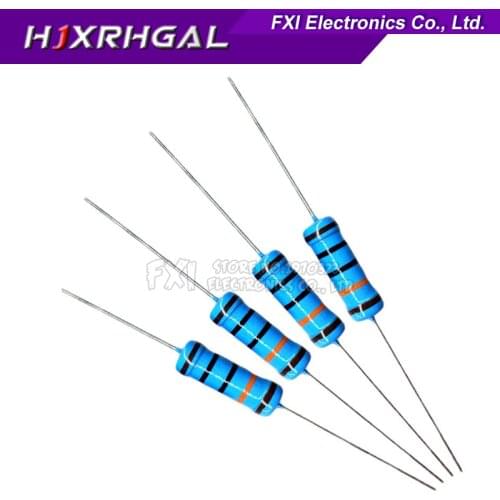 20pcs 3W Metal film resistor 1% 1R ~ 1M 1R 4.7R 10R 22R 33R 47R 1K 4.7K 10K 100K 1 4.7 10 22 33 47 4K7 ohm igMopnrq