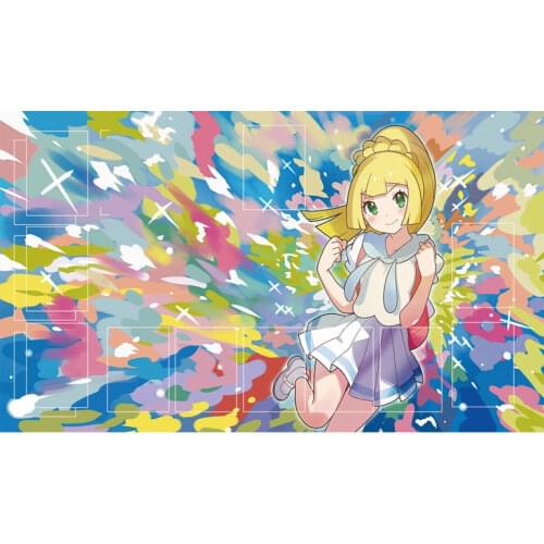 Takara Tomy PTCG Accessories Pokemon Playmat Table Card Game Lillie Toys for Children