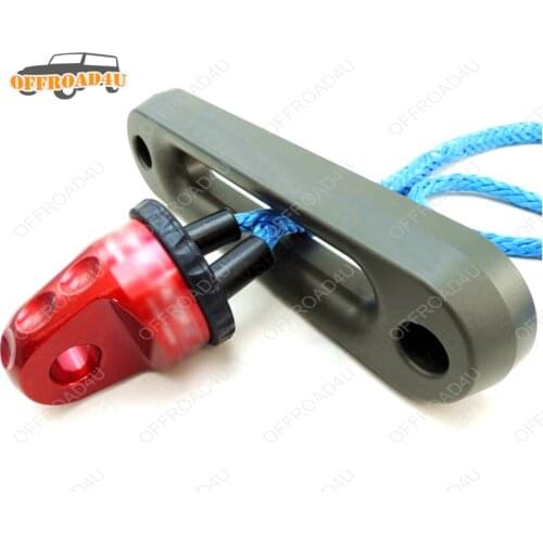 Aluminum Thimble Shackle Winch fairlead connector Shackle Mount Winch Hook connector for Synthetic Rope Winch Quickly Removed