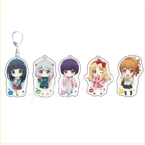 Anime Eromanga Sensei Masamune Izumi Sagiri Emily Granger Acrylic Keychain School Bag Charm Pendant Keyring Cosplay Xmas Gift