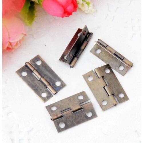 Free Shipping 30pcs Antique Bronze Hardware 4 Holes DIY Box Butt Door Hinges (Not Including Screws) 24x16mm J3022