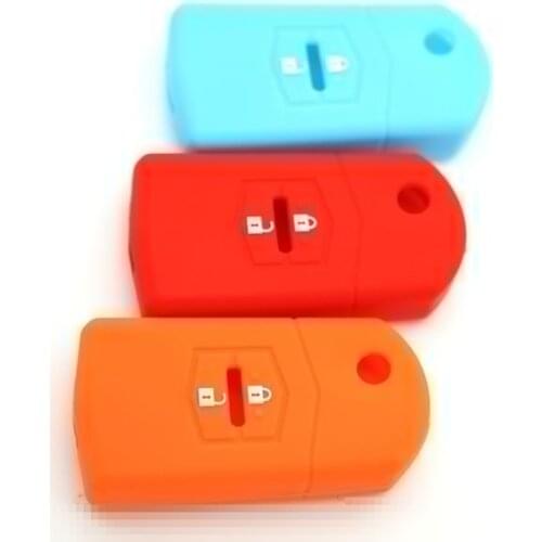 2 Buttons Silicone Car Key Case Cover For Mazda 5 3 2 6 RX8 MX5 M3 M5 M6 M2 2003 2004 2005 2006 2007 2008 2009 2010 2011 2012