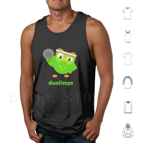 Duolingo In Weightlifting Tank Tops Vest Sleeveless Duolingo Spanish Language Meme Owl Duolingo Owl French Bird Duolingo