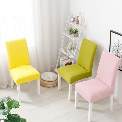 Polar Fleece Chair Cover With Back Elastic Spandex Dining Room Chair Cover Seat Slipcover For Home Restaurant Hotel 1/2/4/6 Pcs