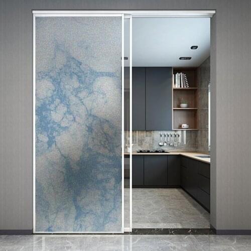 Custom Blue Marble glass film sticker window film privacy office sliding door decal decorative stickers