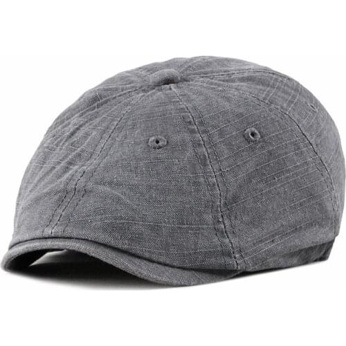 LDSLYJR 2021 Cotton Spring Summer solid color Newsboy Caps Flat Peaked Cap Men and Women Painter Beret Hats 20