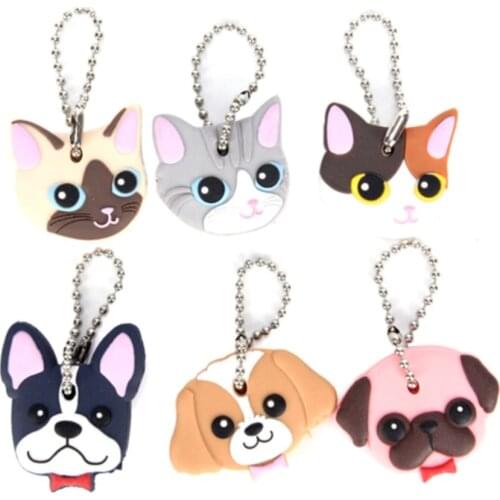 Creative Silica gel Protective Key Case Cover Keychain Cover Key Control Dust Cover Pendant Keyring Key Chain Girl Small Gift