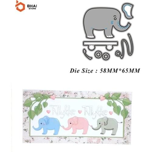 Metal Cutting Dies Animal Elephant Stencils For DIY Scrapbooking Cards Decor Craft Embossing Paper Card Die Cut 2021
