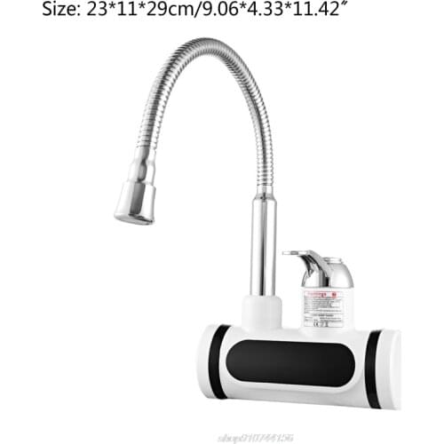 Instant Electric Water Heater Rapid Heating Basin Faucet Kitchen Tankless Hot Water Tap with Temperature Jy14 21 Dropship