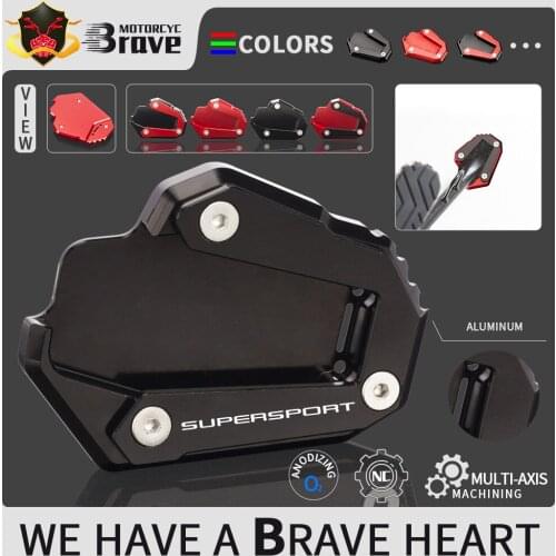 Motorcycle Kickstand Foot Side Stand For Ducati Supersport 2017 2018 2019 2020 SuperSport 950 2021 Extension Pad Support Plate