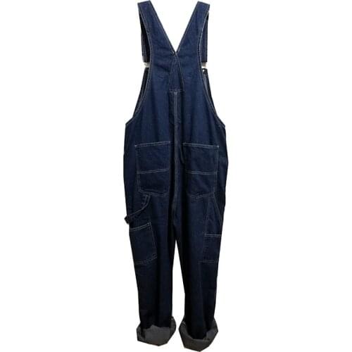 2021 mens plus size 28-44 46 48 50 overalls oversized denim overalls fashion pocket overalls