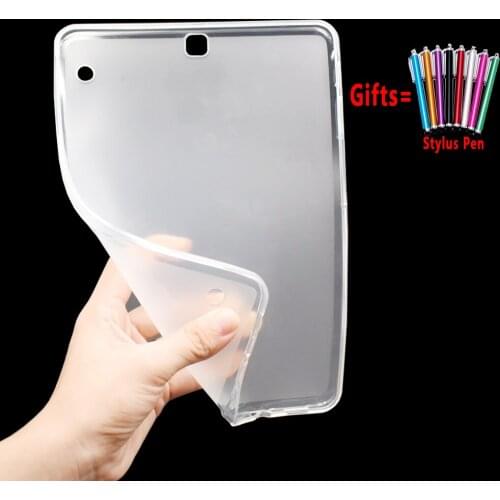 Translucent Shockproof Soft Case for Samsung Galaxy Tab S2 9.7 SM-T810 T810 T815 T819N T813N Ultra Slim Cover with Stylus Pen