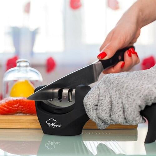 MYVIT 3 Stage Kitchen Tool Sharpener Home Use Portable Sharpening Stone Kitchenware Grinder