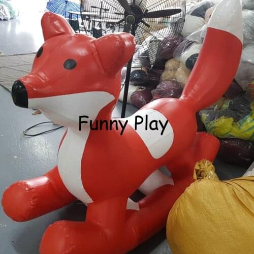 Inflatable Rocking Fox Big Toy Horses For Sale Funny kids riding animal toy air sealed inflatable rocking horse