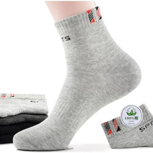 5Pairs Men Socks Breathable Summer Winter Cotton Sports Socks Basketball Cycling Climbing Sweat Absorption Deodorization Sock
