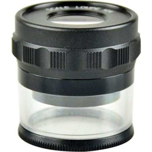 New 10 Times Pocket Metal Shell Jewellery Magnifier Loupe Magnifying Glass with "+" Cross Scale for Jewelers and Horologists