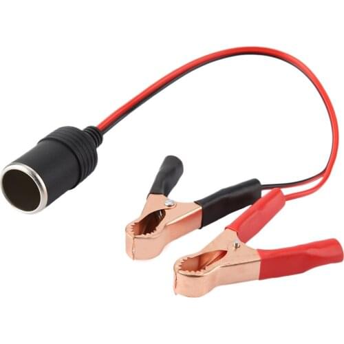 Cigarette lighter Car Cigarette Lighter Female Socket Adapter to Battery Crocodile Clip Clamp Cable socket for car