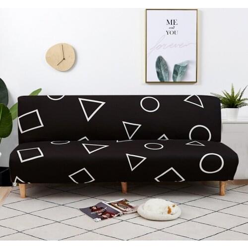 Spandex Sofa Bed Cover Without Armrest Folding Sofa Cover Elastic Couch Cover Sofa Slipcovers for Living Room Modern Home Decor