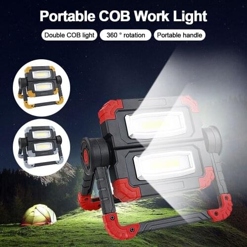 1000LM 20W Portable LED Work Light COB Folding Rotating Flood Light Outdoor Camping Light Maintenance Car Repair Work Lamp