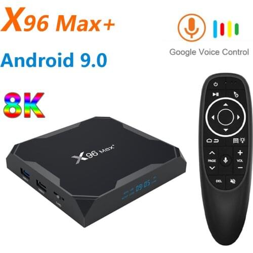 X96 MAX+ Smart TV Box Android 9.0 8K Amlogic S905X3 WiFi 2.4G/5.8G Ethernet 100M/1000M BT4.2 Set up Box Smart box