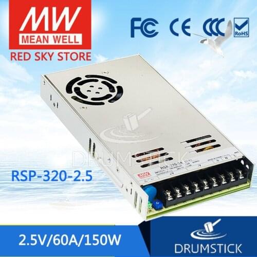Prosperity MEAN WELL RSP-320-2.5 2.5V 60A meanwell RSP-320 2.5V 150W Single Output with PFC Function Power Supply
