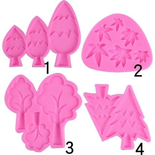 A Variety Leaf Chocolate Mold Cake Decoration Tools Forest Series Diy Silicone Mold Baking Plug-in for Keychain Resin Mold