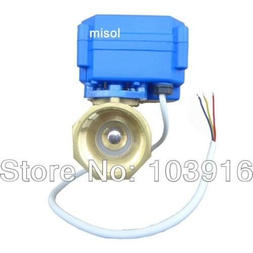 10PCS motorized ball valve brass, G3/4" DN20 BSP (reduce port), 2 way, CR02, electrical valve