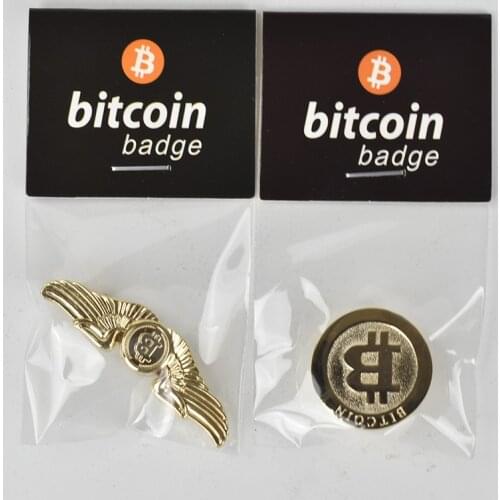 Chic Fashion design Bitcoin Coin Badge Metal Medallion Match fashion to improve fashion elements
