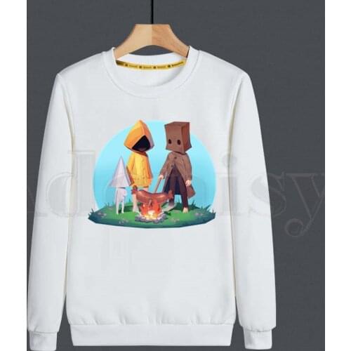 Limited Little Nightmares Six Maw Creepy Horror Hoodies Sweatshirt Print Trend Mens Clothes Hip-Hop Male Crewneck Hoodies Men