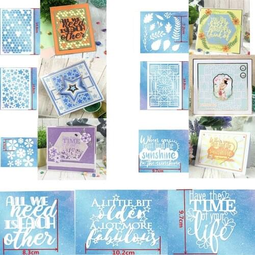 Cutting Dies Reticulated Spots Background Frame Die Cut Flowers And Grass Scrapbooking Craft Card Making Embossing Words Dies