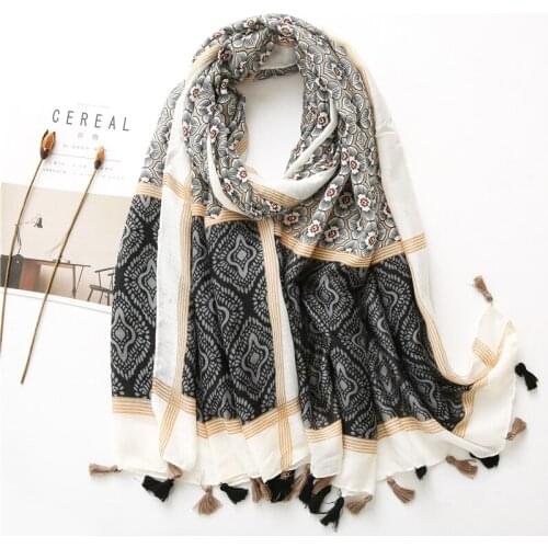 Visrover 2020 New Summer Scarf Women Shawl Tropical Print Scarf Luxury Brand Hijab Scarves Beach Dresses Wrap Scarfs For Women