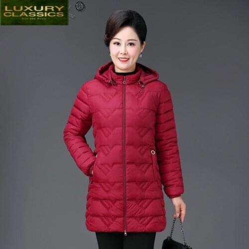 Plus Size High Quality Winter Womens Jacket Elegant Down Cotton Coat Female Thick Warm Parkas Woman Clothing Hiver LG003