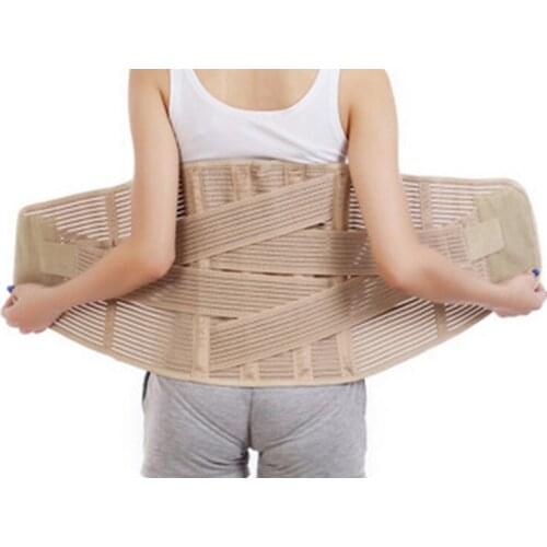 1pc New Full Elastic Steel Bars Protection Belt Widened Style Back Brace Breathable Relieve Back Muscle Pain For Health Care