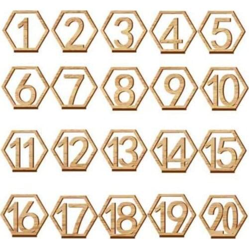 10/20pc Wood Wedding Table Number Seat Cards Table Number Signs Place Holder Bar Cafe Seat Number Wedding Mark Place Party Decor