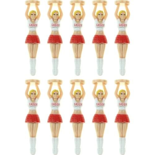 10pcs Golf Ball Holder Beautiful Beauty Girl Model Shape Plastic foot Brand New and High Quality