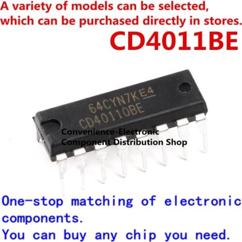 10PCS/PACK CD4011BE DIP-16 is directly inserted into four 2-input NAND gate logic chip IC