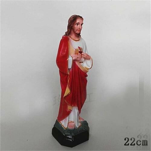 22CM TALL CATHOLICISM CHRISTIANITY HOME DECOR DECORATION RELIGIOUS JESUS CHRIST DECORATION CATHOLIC GODS STATUE -- FREE SHIP