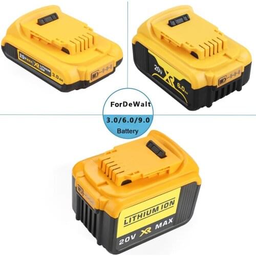 3.0Ah/6.0Ah/9.0Ah 20V MAX XR Battery power tool Replacement for DeWalt DCB184 DCB181 DCB182 DCB200 20V 18Volt Battery